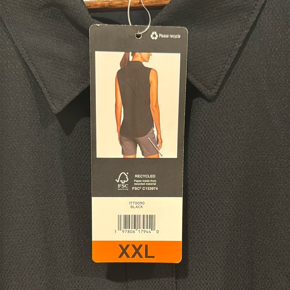 Eddie Bauer Black Sleeveless Button Down Shirt - Picture 4 of 7